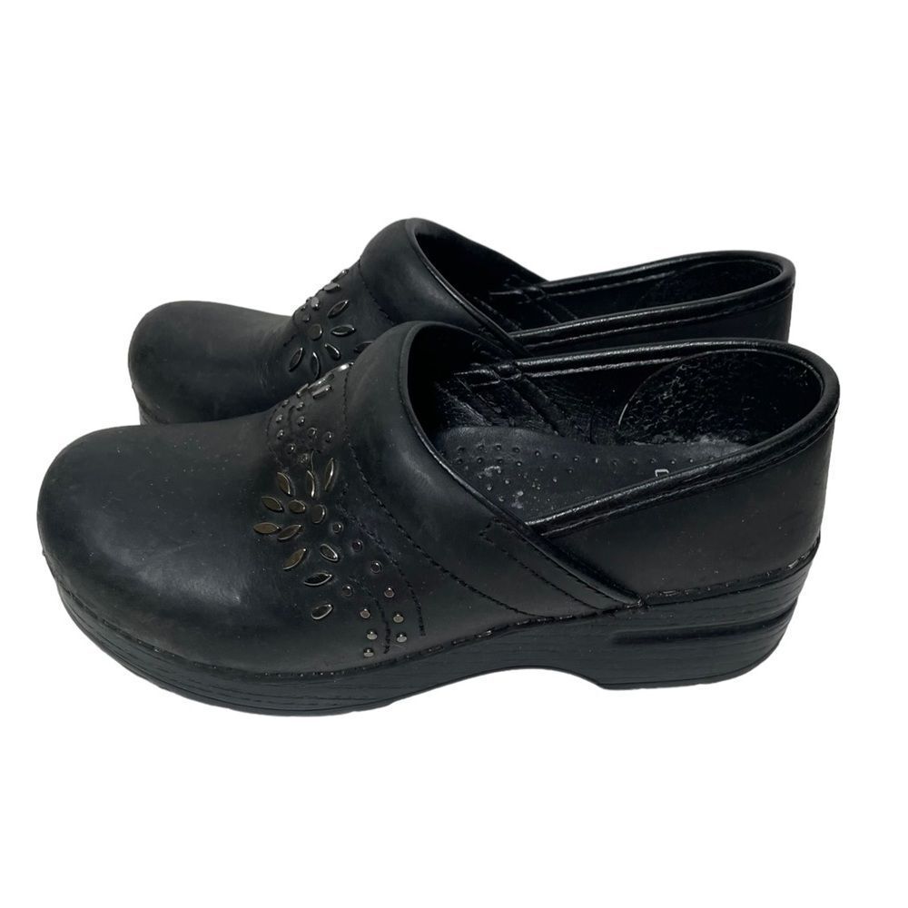 Dansko Black Jeweled Professional Clogs